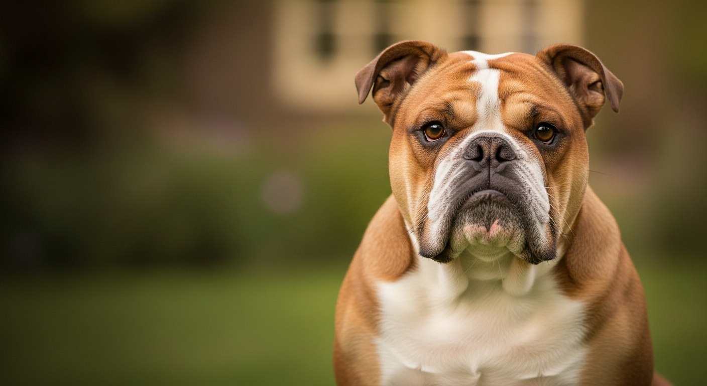 Bulldog Anglais des Bullys D'Audani Villa, au coin du feu